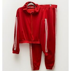 Roma Concept Red Track Sweat Suit 1xl Hoodie White Stripes Street Hip Hop Trap